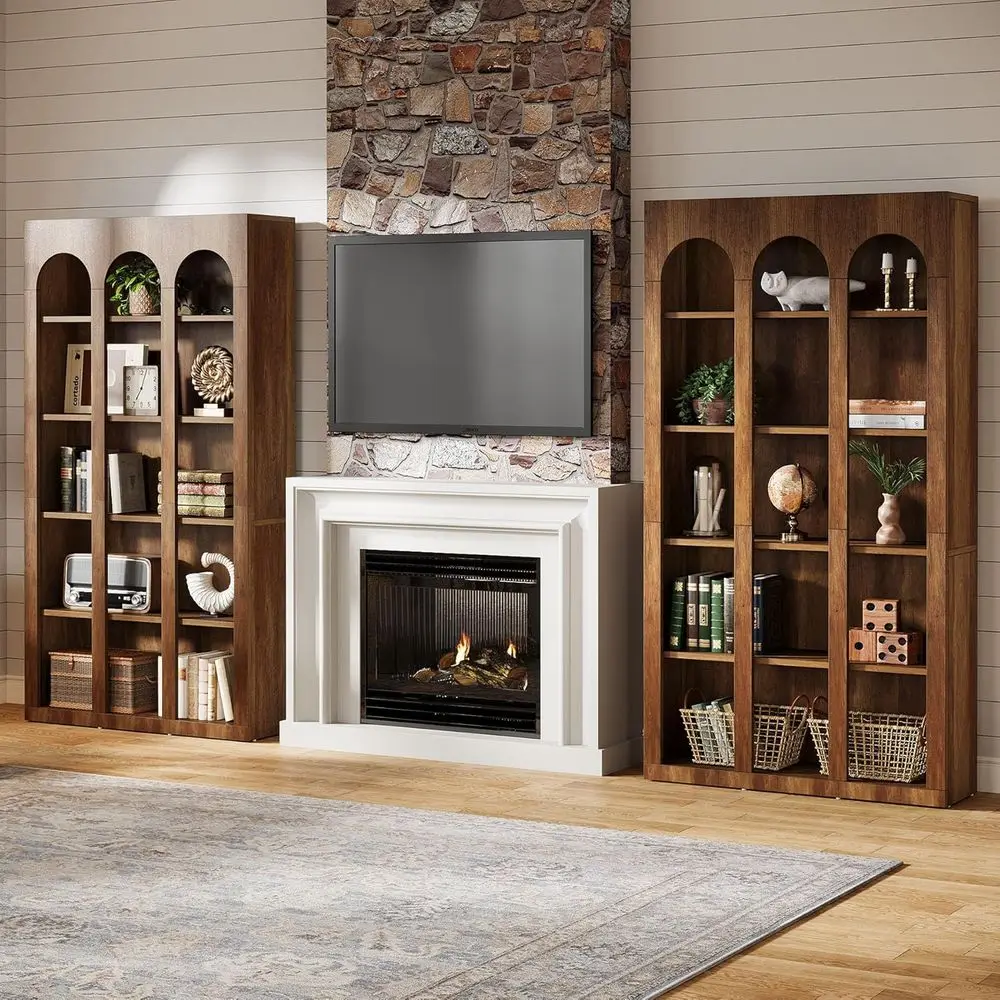 5-Tier Arched Bookshelf, 70.87-Inch Century Style Open Shelving Unit for Vintage Display and Storage, Tall Bookcase for Home Off
5-Tier Arched Bookshelf, 70.87-Inch Century Style Open Shelving Unit for Vintage Display and Storage, Tall Bookcase for Home Off