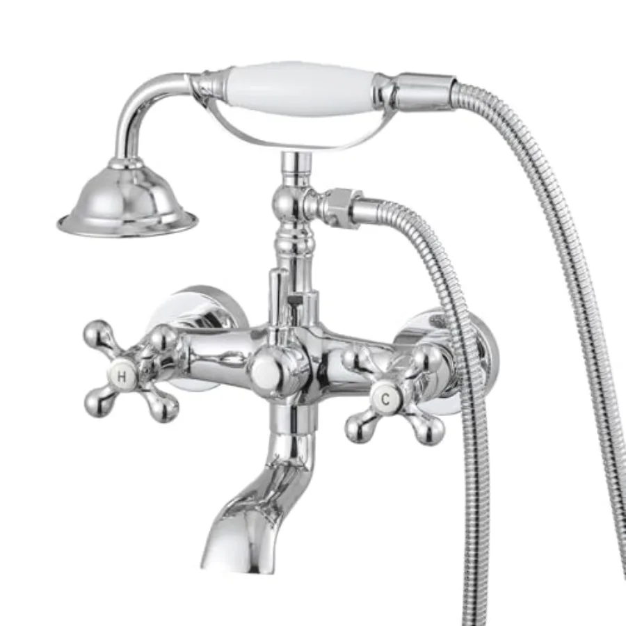 Clawfoot Tub Faucet Wall Mount Bathtub Faucets with Handheld Shower Vintage Clawfoot Tub Filler Faucet Shower Kit with Adjustab
Clawfoot Tub Faucet Wall Mount Bathtub Faucets with Handheld Shower Vintage Clawfoot Tub Filler Faucet Shower Kit with Adjustab