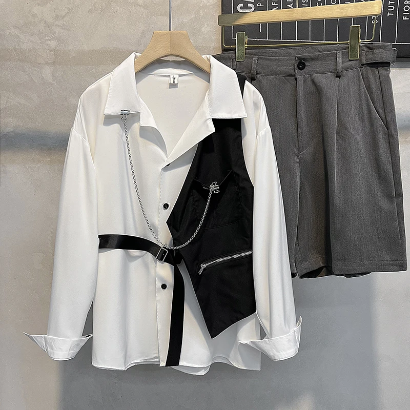 High-End Men's Patchwork Shirt Unique Style Summer Outerwear Trendy Brand Youth Popular Long Sleeve Loose Fit
High-End Men's Patchwork Shirt Unique Style Summer Outerwear Trendy Brand Youth Popular Long Sleeve Loose Fit