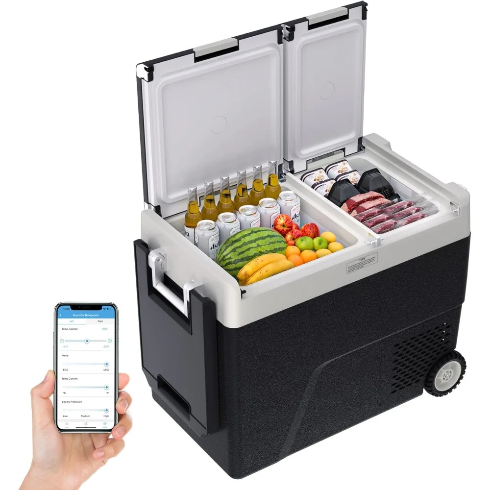62 QT(58L) Portable Car Electric Cooler, 12V Refrigerator Fridge Freezer for Car, Dual Zone, -4℉~68℉, App Control, Wheels, AC/DC
62 QT(58L) Portable Car Electric Cooler, 12V Refrigerator Fridge Freezer for Car, Dual Zone, -4℉~68℉, App Control, Wheels, AC/DC