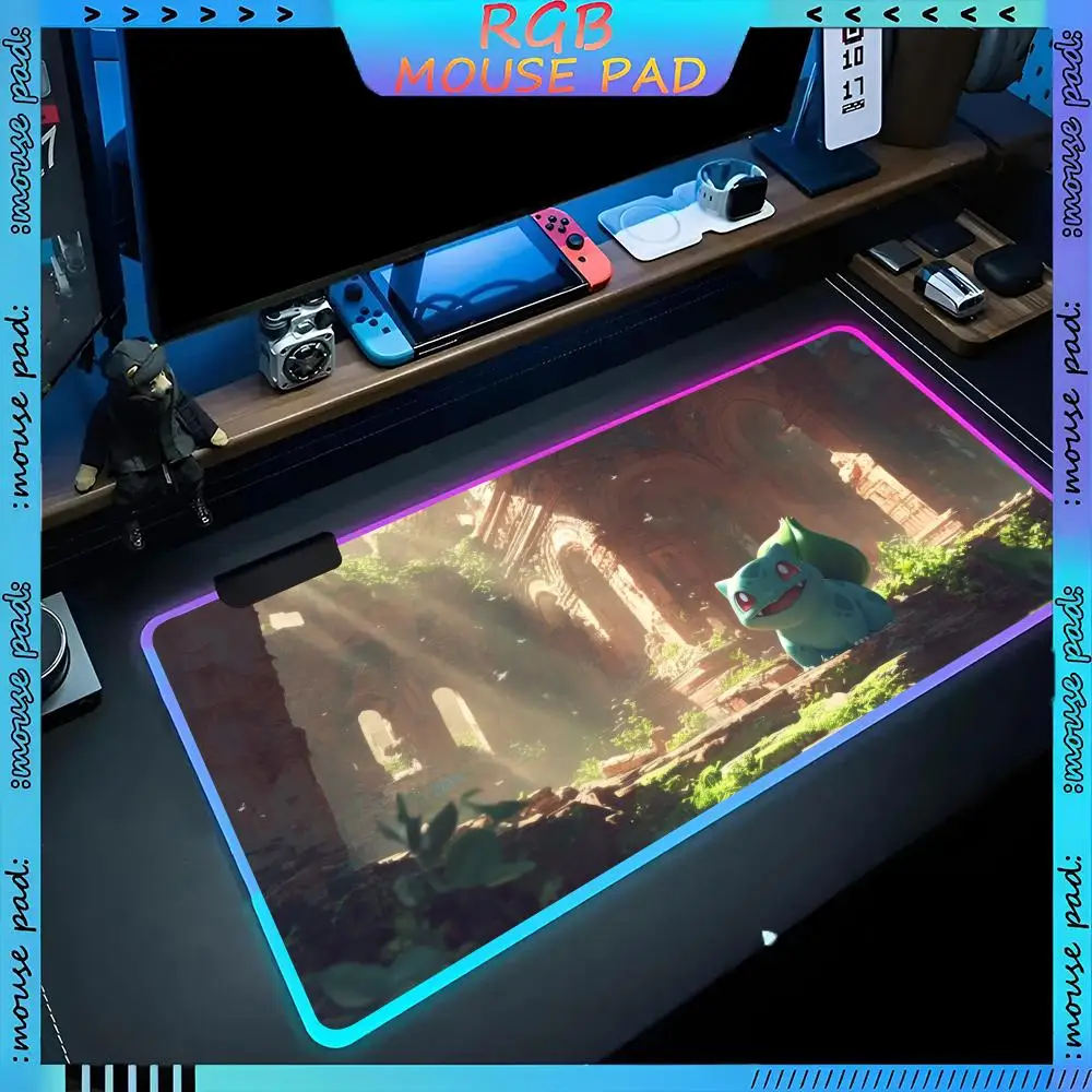 Pokemon Bulbasaur Mouse Pad RGB Pc Accessories LED Game Desk Mat E-sport Table Protector Neon Keyboard Mat Backlit Carpet Rug Gi
Pokemon Bulbasaur Mouse Pad RGB Pc Accessories LED Game Desk Mat E-sport Table Protector Neon Keyboard Mat Backlit Carpet Rug Gi