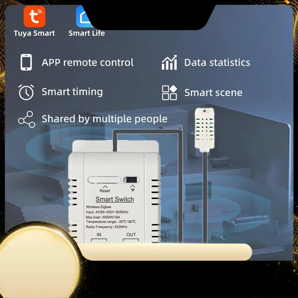 Tuya Zigbee Temperature And Humidity Switch 16A Smart Wireless Thermostat With 1M Sensor Supports Voice Control
Tuya Zigbee Temperature And Humidity Switch 16A Smart Wireless Thermostat With 1M Sensor Supports Voice Control