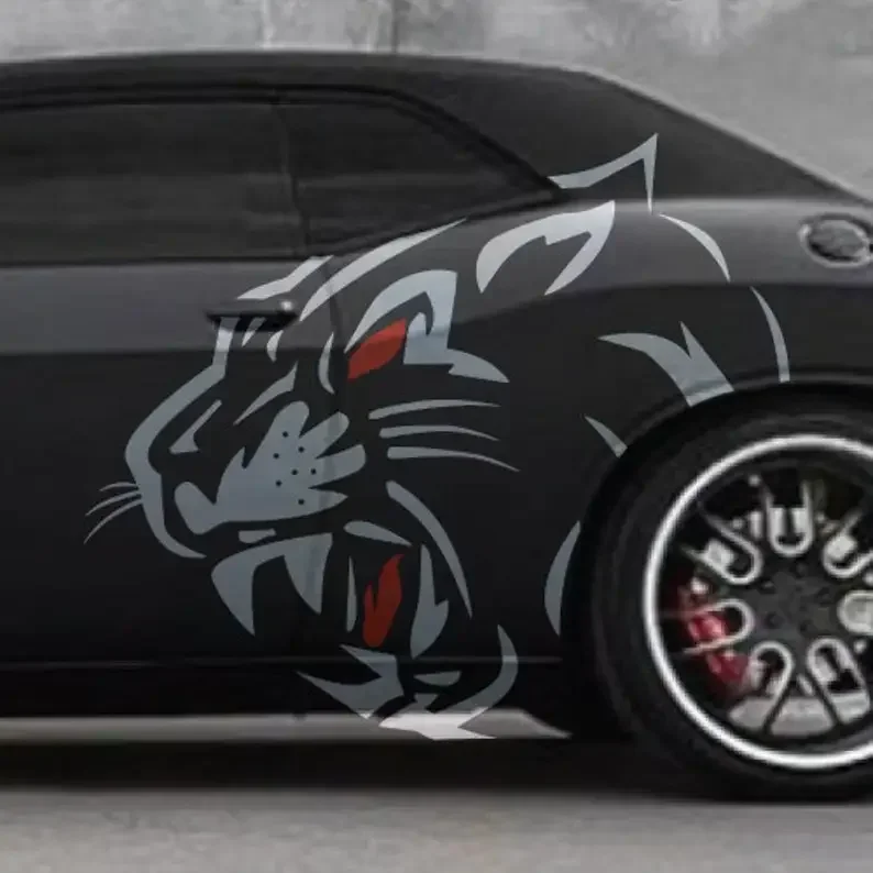 INCLUDES Both Sides- Large Cat Head Fits HellCat Challenger Tribal Tattoo Vintage Door Pickup Truck Car Vehicle Decal Graphic Si
INCLUDES Both Sides- Large Cat Head Fits HellCat Challenger Tribal Tattoo Vintage Door Pickup Truck Car Vehicle Decal Graphic Si