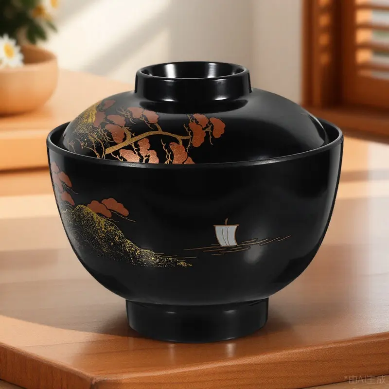 Melamine Japanese Miso Soup Bowl with Lid Traditional Style Food Storage Container for Restaurant Home Miso Soup Bowl
Melamine Japanese Miso Soup Bowl with Lid Traditional Style Food Storage Container for Restaurant Home Miso Soup Bowl