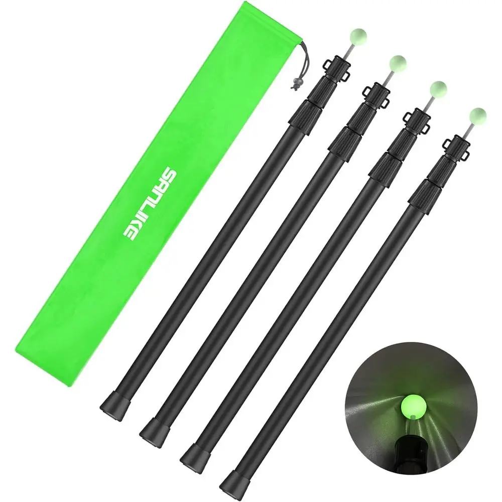 Telescoping Tent Poles, 96 Extendable Poles for Camping, Backpacking, Picnic, Set of 4
Telescoping Tent Poles, 96 Extendable Poles for Camping, Backpacking, Picnic, Set of 4