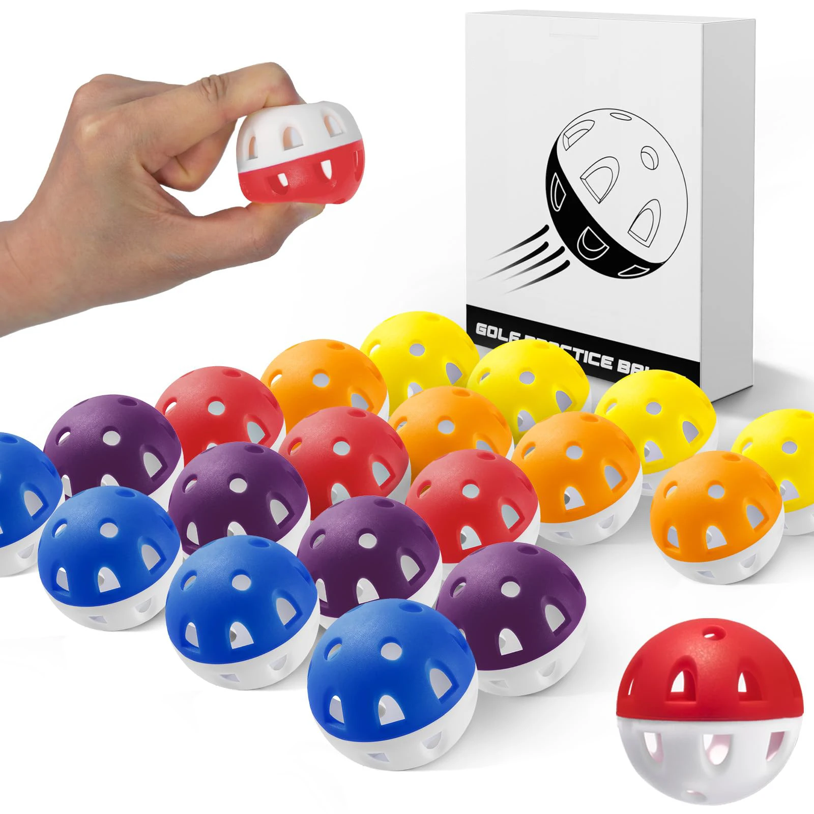 Wear-Resistant Practice Golf Balls (20 Pack), High Visibility for Easy Tracking, Limited-Flight, Golf Balls Design
Wear-Resistant Practice Golf Balls (20 Pack), High Visibility for Easy Tracking, Limited-Flight, Golf Balls Design