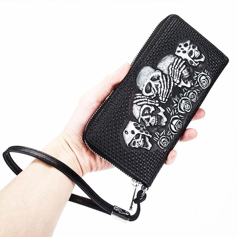 Tacy bag Hot Sale Women Leather Handbag Zipper Wallet Long Design Wallets Skull Hand Bag Card Holder Purses Men Wallet
Tacy bag Hot Sale Women Leather Handbag Zipper Wallet Long Design Wallets Skull Hand Bag Card Holder Purses Men Wallet