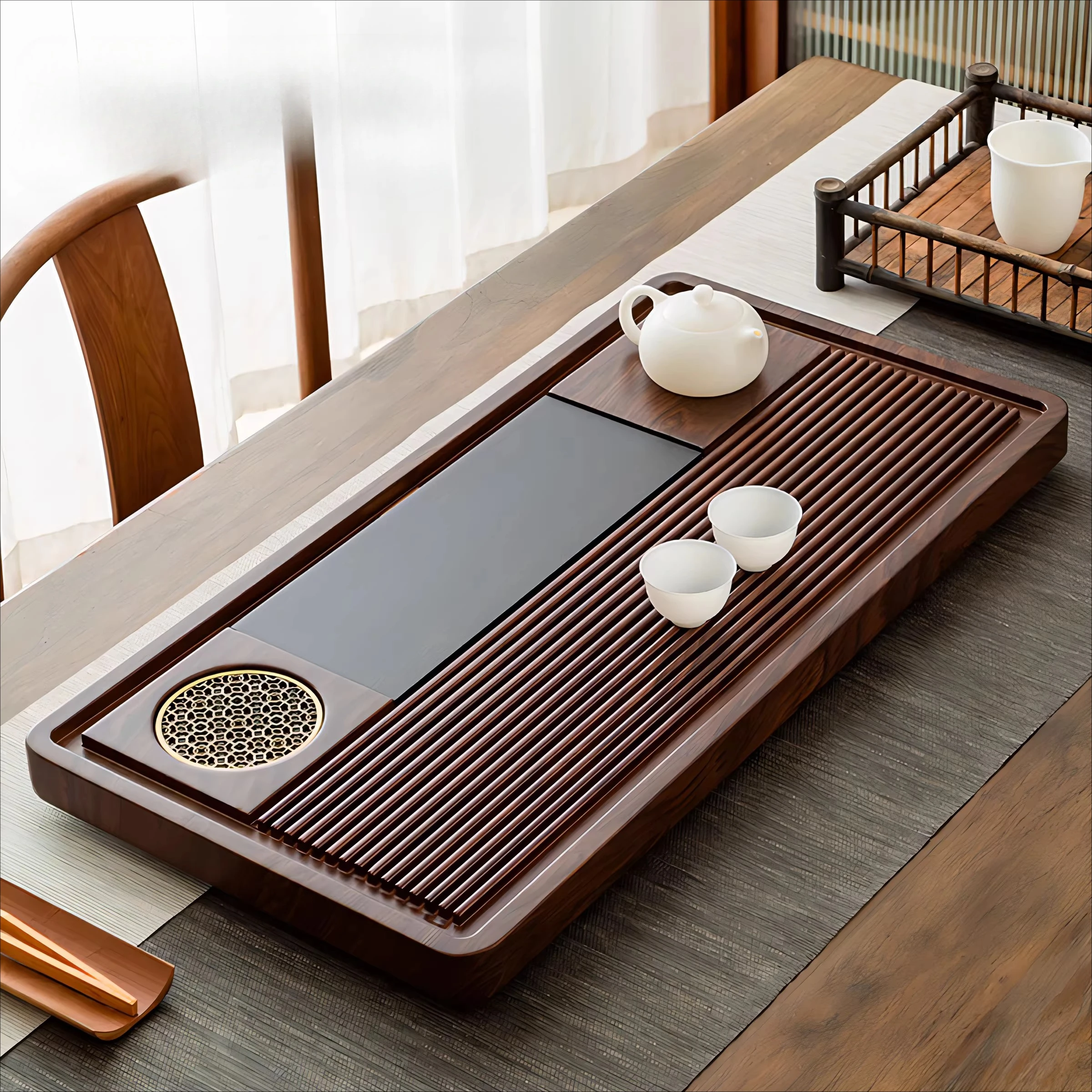 Tea tray 2026 new home simple kung fu table office tray drainage set dry brewing tray
Tea tray 2026 new home simple kung fu table office tray drainage set dry brewing tray