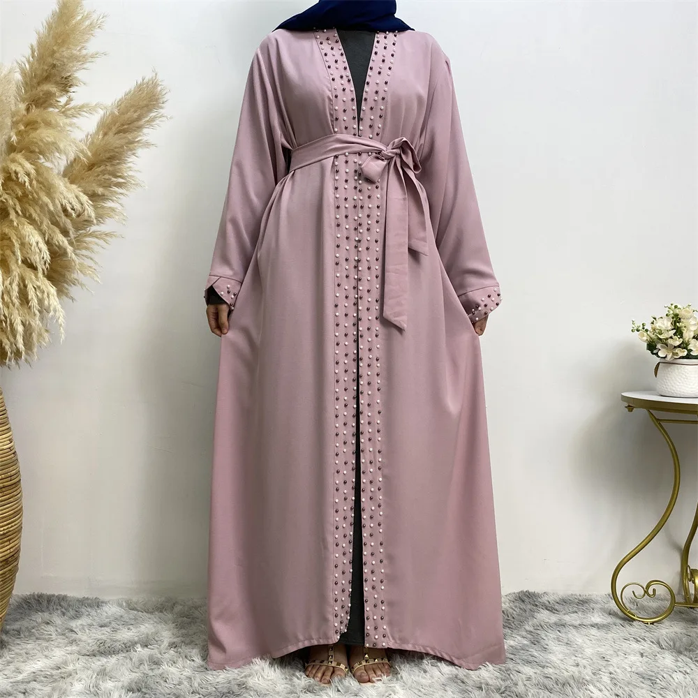Arab Turkey Dubai Beads Open Abaya Women Muslim Kimono Cardigan Maxi Dress Islam Clothing Jalabiya Robe Ramadan Eid Caftan Gown
Arab Turkey Dubai Beads Open Abaya Women Muslim Kimono Cardigan Maxi Dress Islam Clothing Jalabiya Robe Ramadan Eid Caftan Gown
