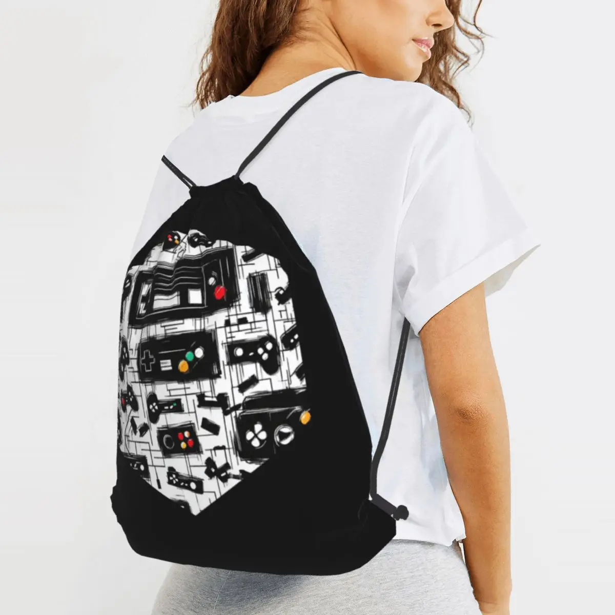 Retro Video Game Controller Backpacks Multi-function Drawstring Bags Storage Bag Book Bags for Travel School
Retro Video Game Controller Backpacks Multi-function Drawstring Bags Storage Bag Book Bags for Travel School
