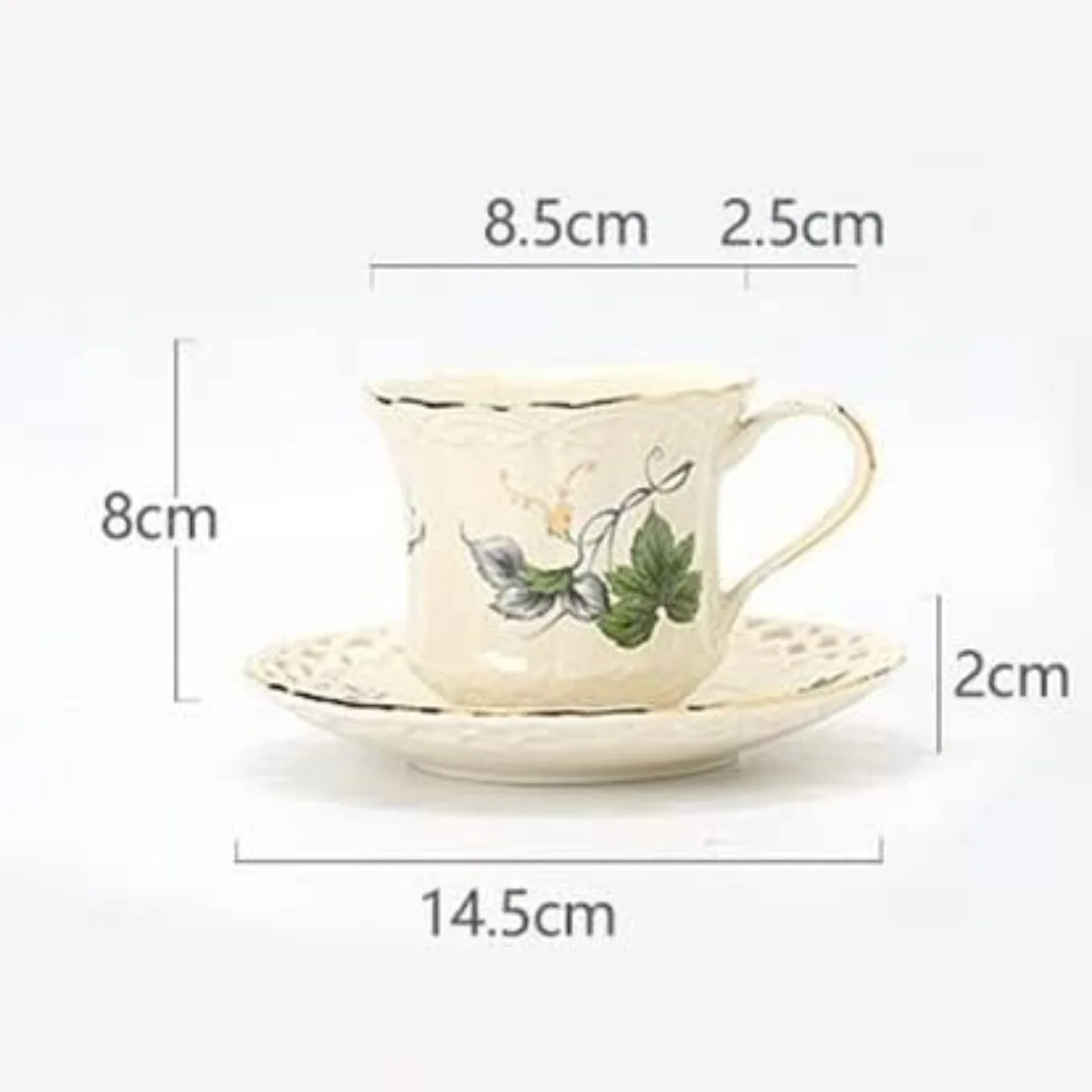 Elegant Ceramic Coffee Mug Set with Teacups, Saucers, Spoons, Tea Pot, Sugar Jar - Perfect Wedding or Birthday Presents for Coff
Elegant Ceramic Coffee Mug Set with Teacups, Saucers, Spoons, Tea Pot, Sugar Jar - Perfect Wedding or Birthday Presents for Coff