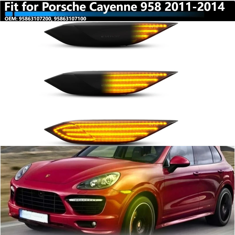 2pcs/set LED Front Side Fender Marker Light Sequential Amber Turn Signal Lamp 95863107100 For Porsche Cayenne 958 2011-2014
2pcs/set LED Front Side Fender Marker Light Sequential Amber Turn Signal Lamp 95863107100 For Porsche Cayenne 958 2011-2014