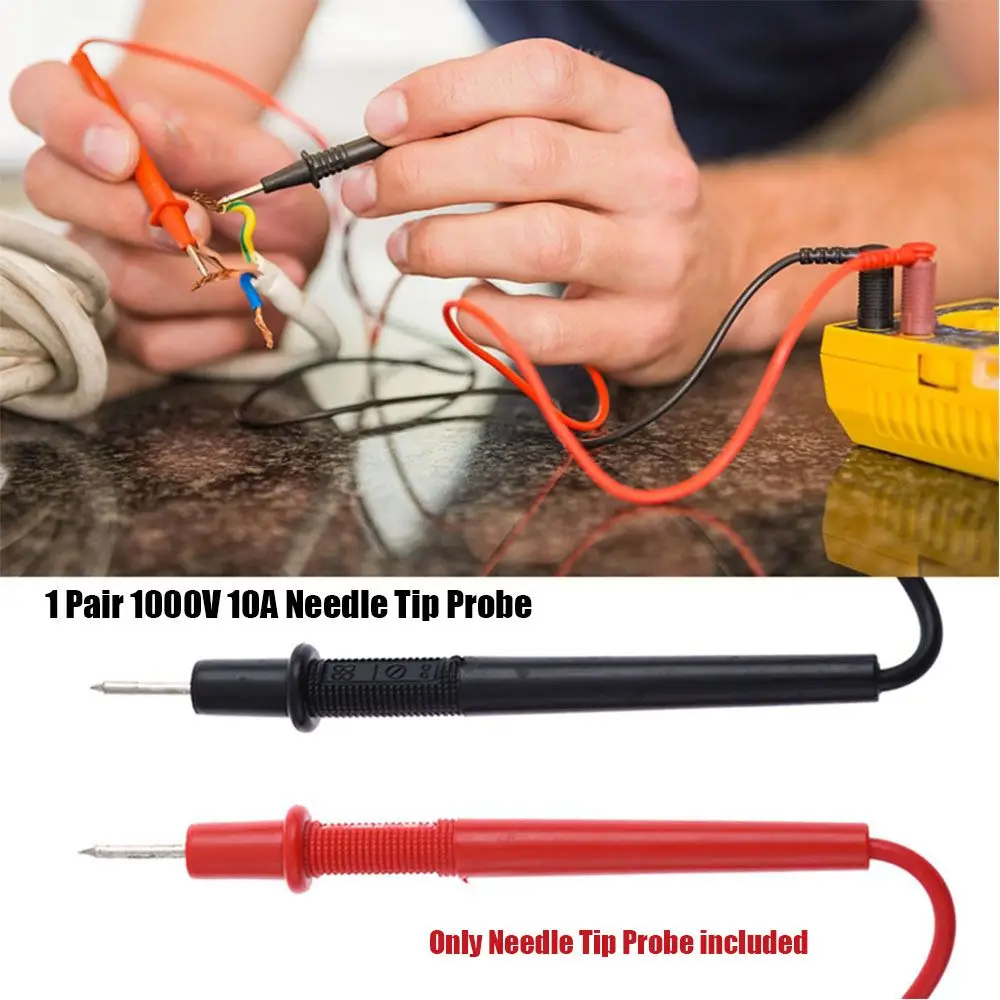 1 Pair Black and red Electrical Tool 1000V 10A For Digital Multimeters Needle Tip Probe Universal Wire Pen MultiMeter Test Leads
1 Pair Black and red Electrical Tool 1000V 10A For Digital Multimeters Needle Tip Probe Universal Wire Pen MultiMeter Test Leads