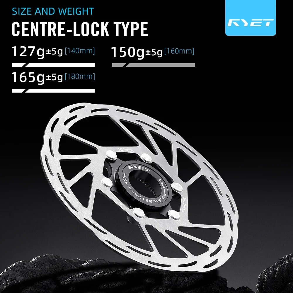 RYET Centerlock Floating Rotor 160 180 200mm - Ice Tech Heat Dissipation MTB Downhill E-Bike Disc Brake Anti-Warping Quiet 
RYET Centerlock Floating Rotor 160 180 200mm - Ice Tech Heat Dissipation MTB Downhill E-Bike Disc Brake Anti-Warping Quiet
