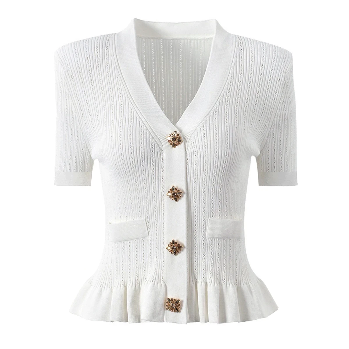 Summer New Women's Fashionable Temperament Commuting Classic High-Quality Slimming V-Neck Short Sleeved T-Shirt Knitted Top
Summer New Women's Fashionable Temperament Commuting Classic High-Quality Slimming V-Neck Short Sleeved T-Shirt Knitted Top