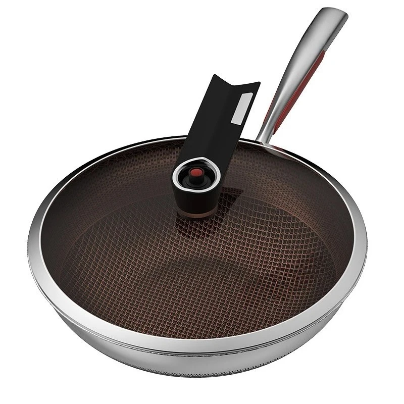 Wok Non-stick pan 316 stainless steel wok Household coal-fired gas stove Induction cooker
Wok Non-stick pan 316 stainless steel wok Household coal-fired gas stove Induction cooker
