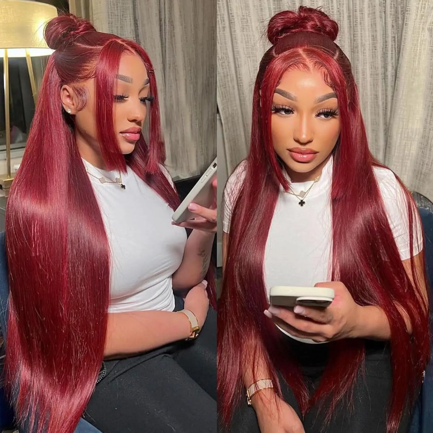 13x4 Straight Lace Front Wigs Human Hair 99J HD Lace Front Wigs Human Hair Pre Plucked with Baby Hair 200 Density Human Hair Wig
13x4 Straight Lace Front Wigs Human Hair 99J HD Lace Front Wigs Human Hair Pre Plucked with Baby Hair 200 Density Human Hair Wig