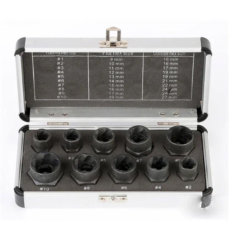 2025 220V NEW 10-piece Set Of Broken Nut Bolt Extractor Anti-tooth Sleeve Hexagonal Rusty Broken Wire Extractor Screw
2025 220V NEW 10-piece Set Of Broken Nut Bolt Extractor Anti-tooth Sleeve Hexagonal Rusty Broken Wire Extractor Screw