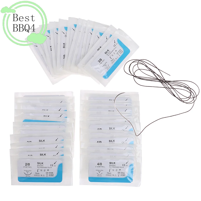 (BBQ4)12PC 2/0 3/0 4/0 Dental Surgical Needle Suture Silk Thread Suture Surgical Practice For Surgical Suture Tool
(BBQ4)12PC 2/0 3/0 4/0 Dental Surgical Needle Suture Silk Thread Suture Surgical Practice For Surgical Suture Tool