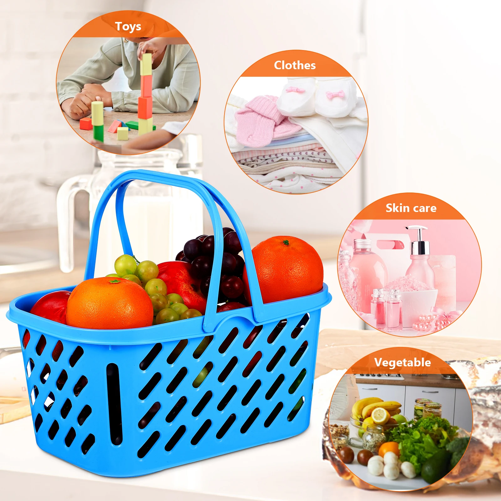2Pcs Lake Blue Plastic Baskets Mini Size Reusable Portable Handle Storage Clothes Toys Books Home Organization Grocery
2Pcs Lake Blue Plastic Baskets Mini Size Reusable Portable Handle Storage Clothes Toys Books Home Organization Grocery