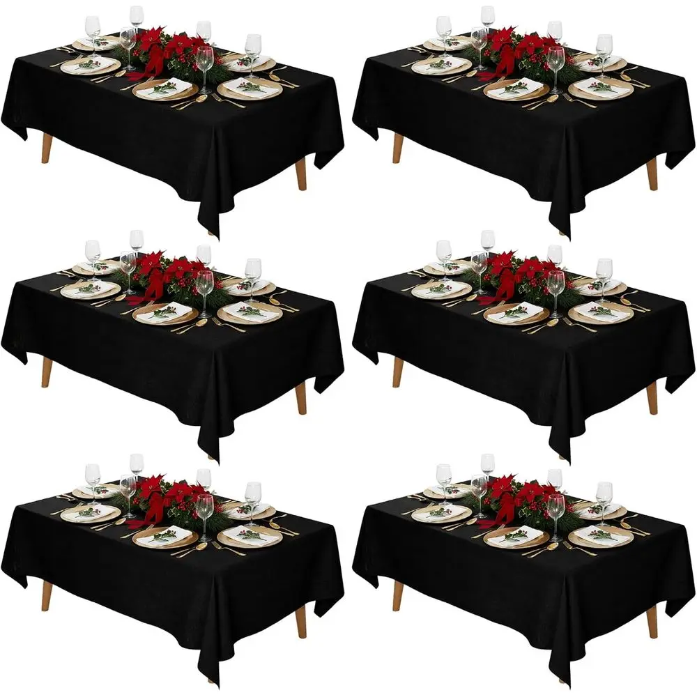 6 Pack Black Table Cloth or RecTable, 70 x 120 Inch Polyester abric Tablecloths Recular Table Covers 6-8t or Party, Banquet, Din
6 Pack Black Table Cloth or RecTable, 70 x 120 Inch Polyester abric Tablecloths Recular Table Covers 6-8t or Party, Banquet, Din