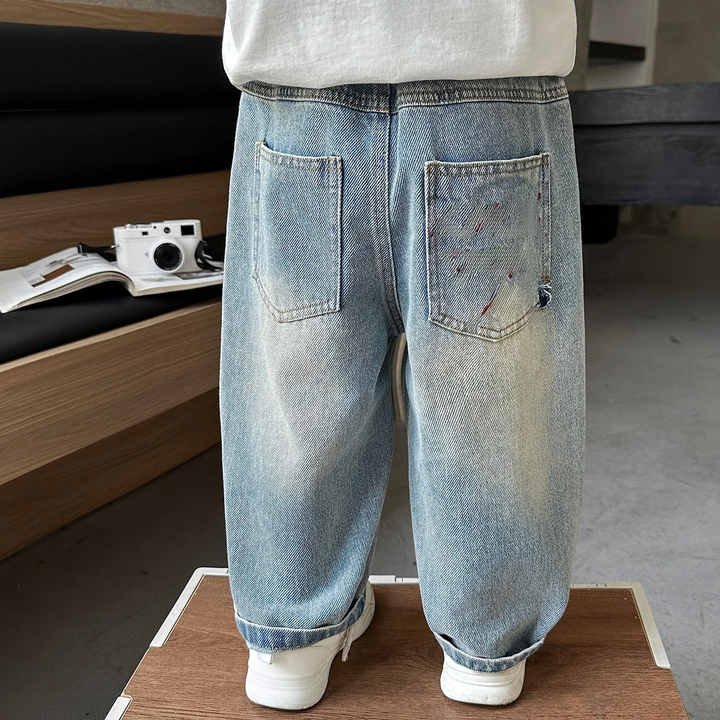 Джинсы Cool Dad Sle для мальчиков, весенне-осенние свободные джинсы с высокой талией, хлопковые джинсовые брюки, корейская версия, модные и стильные
Джинсы Cool Dad Sle для мальчиков, весенне-осенние свободные джинсы с высокой талией, хлопковые джинсовые брюки, корейская версия, модные и стильные