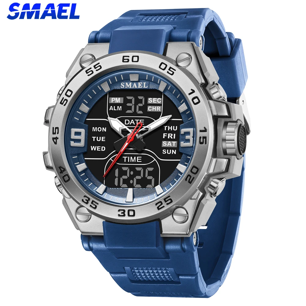 SMEAL Sport Digital Watches Men Cool Decoration Large Dial Dual Time Display Shockproof Quartz Wristwatches for Young Males
SMEAL Sport Digital Watches Men Cool Decoration Large Dial Dual Time Display Shockproof Quartz Wristwatches for Young Males