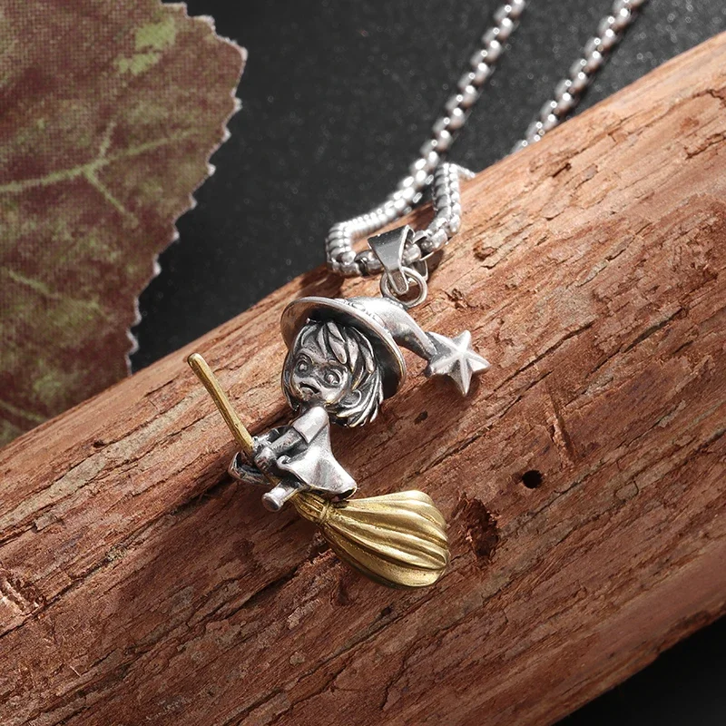 Exquisite Witch Broom Necklace Cute Magic Girl Pendant Men Women Rock Party Trendy Jewelry Halloween Gift
Exquisite Witch Broom Necklace Cute Magic Girl Pendant Men Women Rock Party Trendy Jewelry Halloween Gift