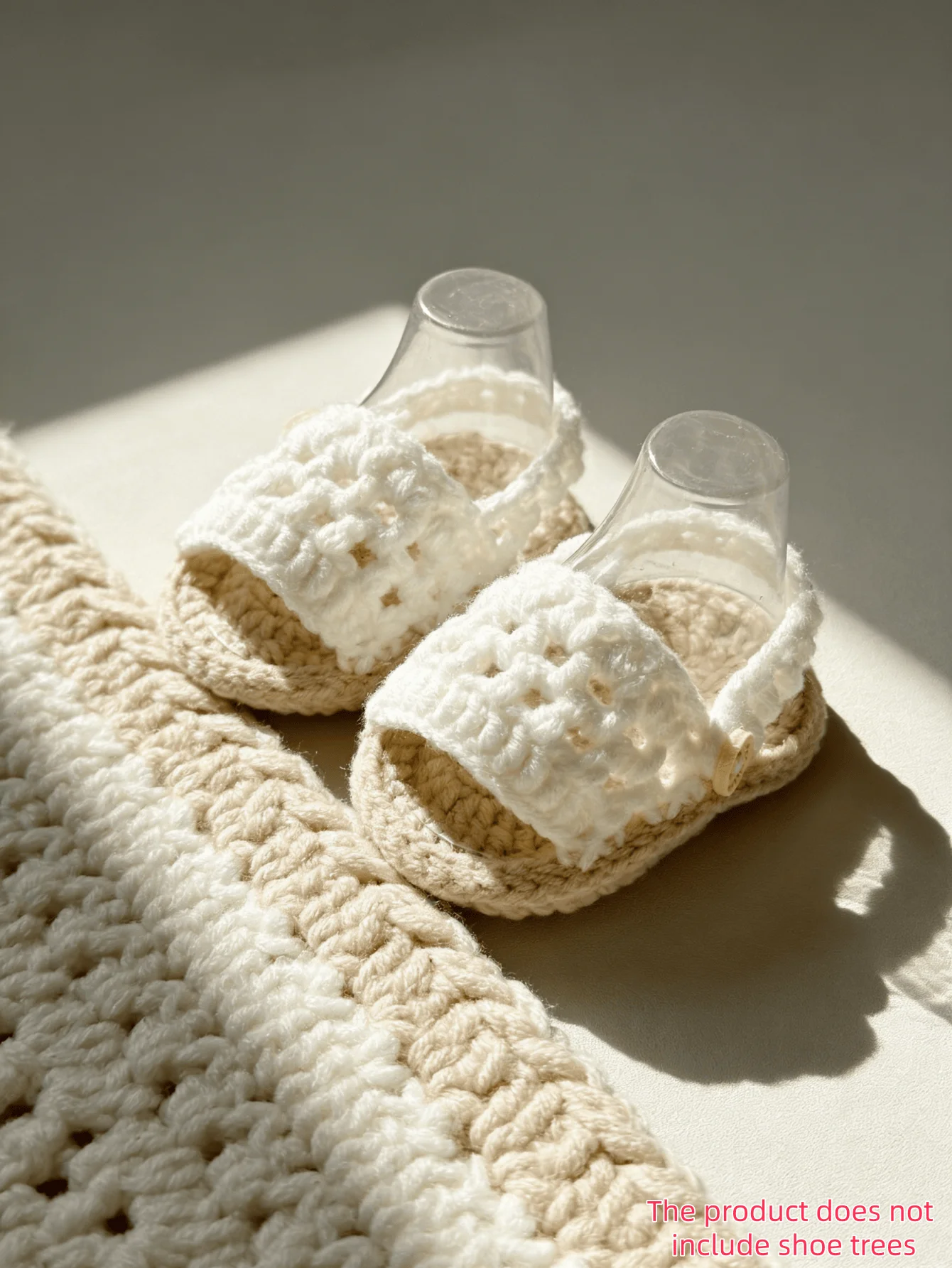 1 Pair Handmade Crochet Baby Sandals, White and Beige, Knit Open-Toe Booties with Button Strap, Newborn
1 Pair Handmade Crochet Baby Sandals, White and Beige, Knit Open-Toe Booties with Button Strap, Newborn