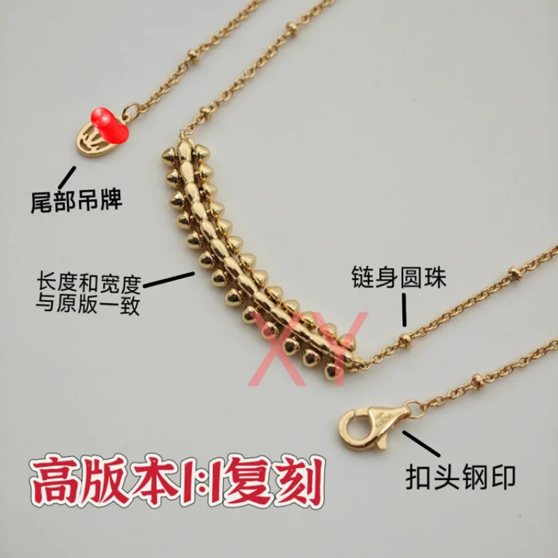 Kajia high-end rivet rotating stud necklace, light luxury, versatile, sophisticated, pure silverVGold bullet-shaped collarbone c
Kajia high-end rivet rotating stud necklace, light luxury, versatile, sophisticated, pure silverVGold bullet-shaped collarbone c