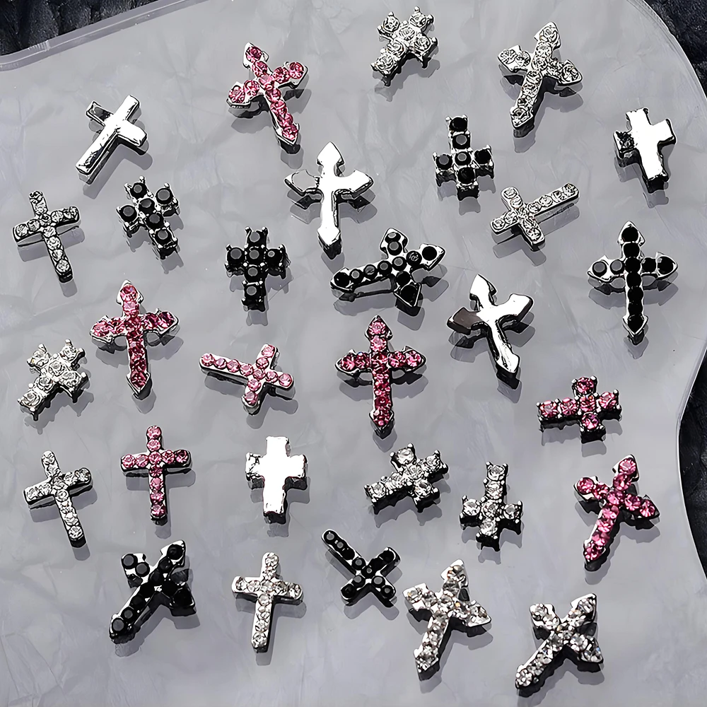 10PCS 3D Luxury Alloy Full Rhinestone Nail Art Cross Charms Jewelry accessories For Nails Decoration Manicure Design Supplies
10PCS 3D Luxury Alloy Full Rhinestone Nail Art Cross Charms Jewelry accessories For Nails Decoration Manicure Design Supplies