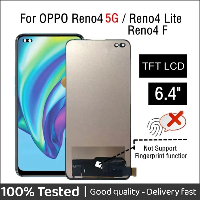 6,43 "TFT ЖК-дисплей для OPPO Reno4 Lite 5G ЖК-дисплей с сенсорным экраном в сборе, замена для OPPO Reno 4F LCD
6,43 "TFT ЖК-дисплей для OPPO Reno4 Lite 5G ЖК-дисплей с сенсорным экраном в сборе, замена для OPPO Reno 4F LCD