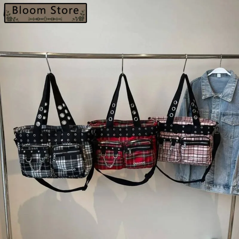 Contrast Color Plaid Pockets Zipper Women's Handbags Casual Vintage Haruku Shoulder Crossbody Bag Korean Y2k Tote Bags
Contrast Color Plaid Pockets Zipper Women's Handbags Casual Vintage Haruku Shoulder Crossbody Bag Korean Y2k Tote Bags