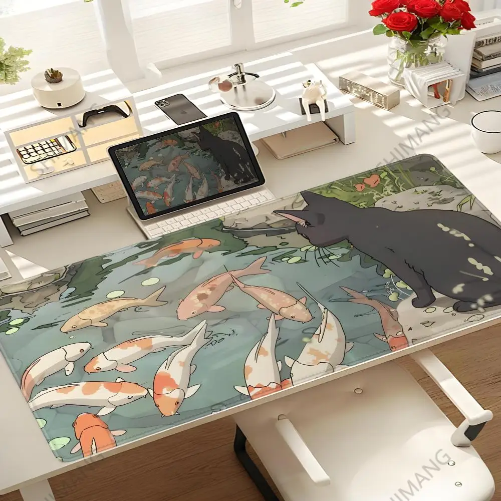 Cute Cartoon Cat Fish Mouse Pad Green Large Computer Keyboard Pad Natural Rubber Anti-Slip Pad Perfect Gift for Girlfriend Women
Cute Cartoon Cat Fish Mouse Pad Green Large Computer Keyboard Pad Natural Rubber Anti-Slip Pad Perfect Gift for Girlfriend Women