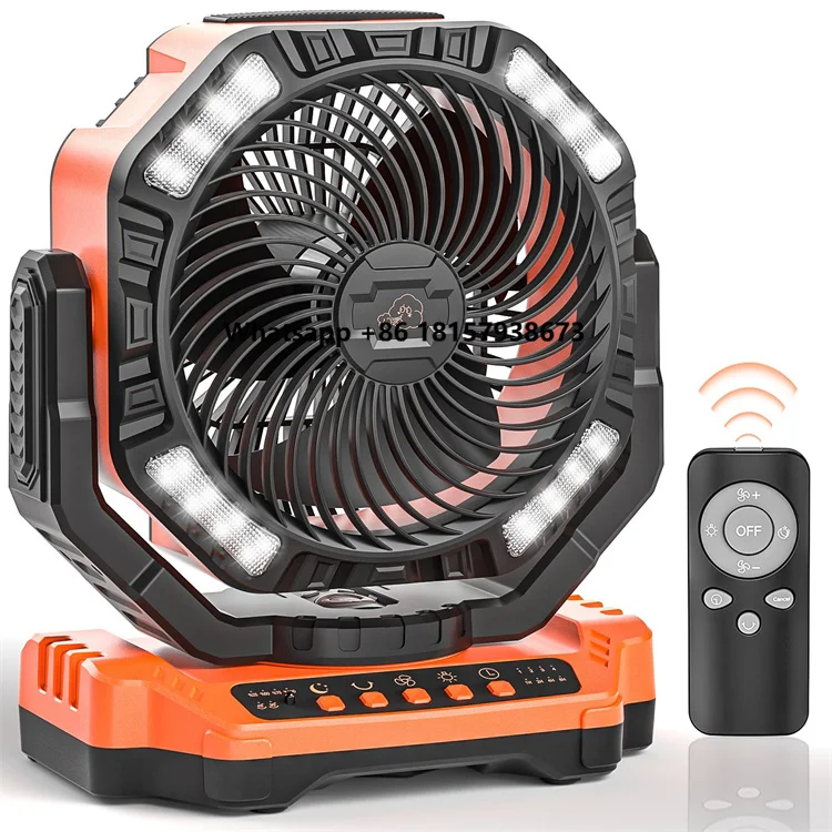 40000mAh Rechargeable Electric Industrial Camping Fan with LED Light Auto-Oscillating Desk Outdoor Tent Fan
40000mAh Rechargeable Electric Industrial Camping Fan with LED Light Auto-Oscillating Desk Outdoor Tent Fan