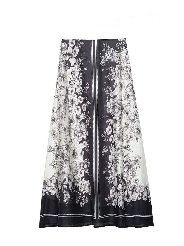 HH Женская мода Черная пушистая свободная юбка с принтом Женская шикарная юбка с высокой талией на боковой молнии Повседневная юбка до щиколотки Mujer
HH Женская мода Черная пушистая свободная юбка с принтом Женская шикарная юбка с высокой талией на боковой молнии Повседневная юбка до щиколотки Mujer