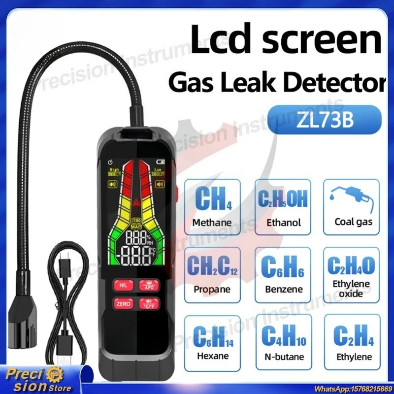 Gas Leak Detector 50-100000 ppm Rechargeable Combustible Natural Methane CH4 CO Analyzer Digital Tester Meter
Gas Leak Detector 50-100000 ppm Rechargeable Combustible Natural Methane CH4 CO Analyzer Digital Tester Meter