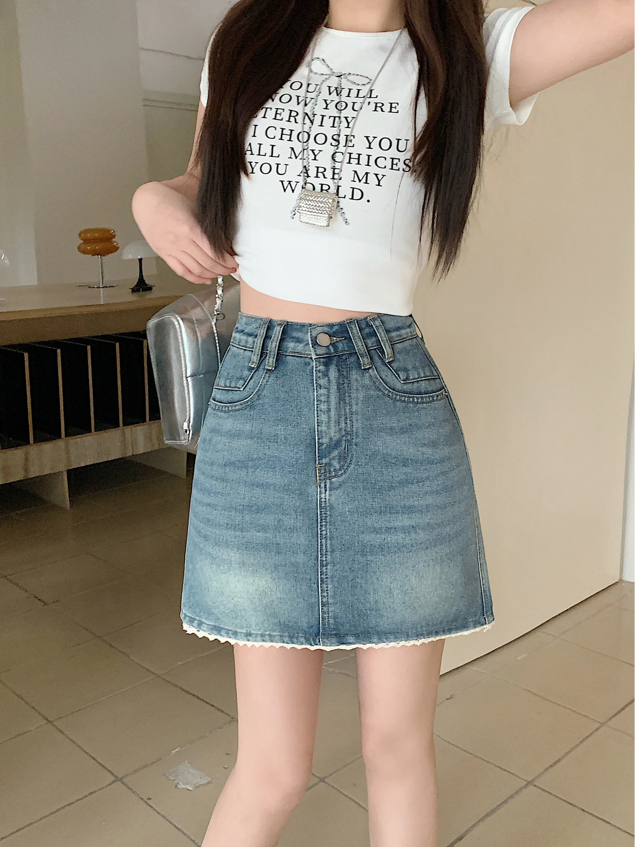 plus Size Women's American Retro Patchwork Ruffle Denim Skirt Summer Slimming High Waist A-Line Skirt Korean Style Commute
plus Size Women's American Retro Patchwork Ruffle Denim Skirt Summer Slimming High Waist A-Line Skirt Korean Style Commute