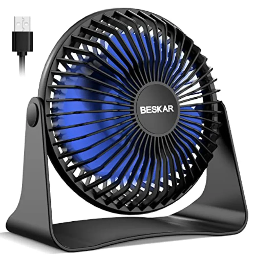 USB Small Desk Fan, Portable Fans with 3 Speeds Strong Airflow, Quiet Operation and 360°Rotate, Personal Table Fan for Home, Of
USB Small Desk Fan, Portable Fans with 3 Speeds Strong Airflow, Quiet Operation and 360°Rotate, Personal Table Fan for Home, Of