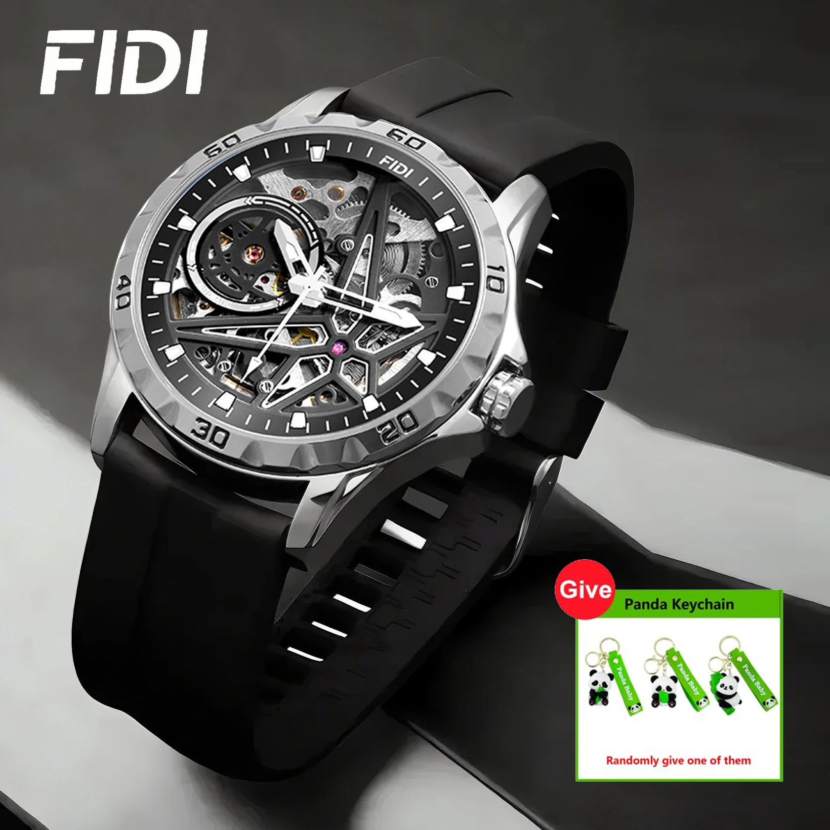 Мужские часы FIDI — роскошные автоматические механические часы, светящийся силиконовый ремешок, водонепроницаемые, модный выбор 2025 года, поставляется с брелком
Мужские часы FIDI — роскошные автоматические механические часы, светящийся силиконовый ремешок, водонепроницаемые, модный выбор 2025 года, поставляется с брелком