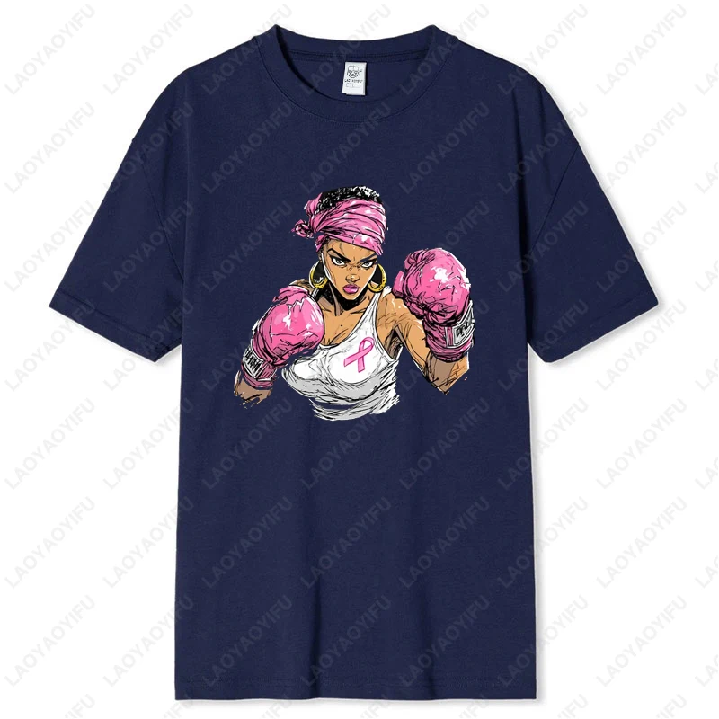 Women Boxing Print Cotton Tshirt African Breast Cancer Awareness Survivor Queen Men Tees Afro Retro in October We Wear Pink Tops
Women Boxing Print Cotton Tshirt African Breast Cancer Awareness Survivor Queen Men Tees Afro Retro in October We Wear Pink Tops