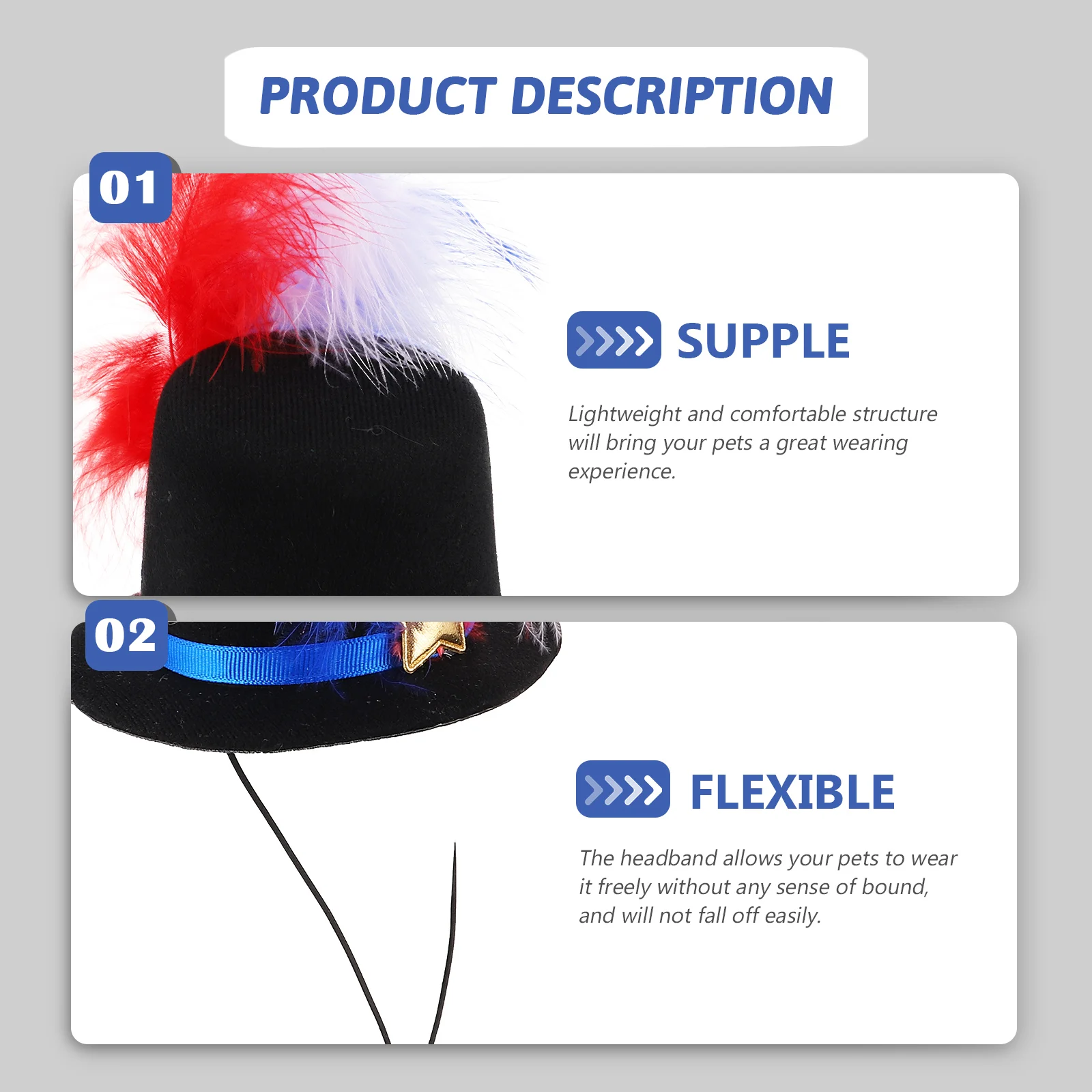 Pet Headb Independence Day Dog Cat Hat Lightweight Comfortable Durable Cosplay Hair Accessory Props Pet Costume
Pet Headb Independence Day Dog Cat Hat Lightweight Comfortable Durable Cosplay Hair Accessory Props Pet Costume