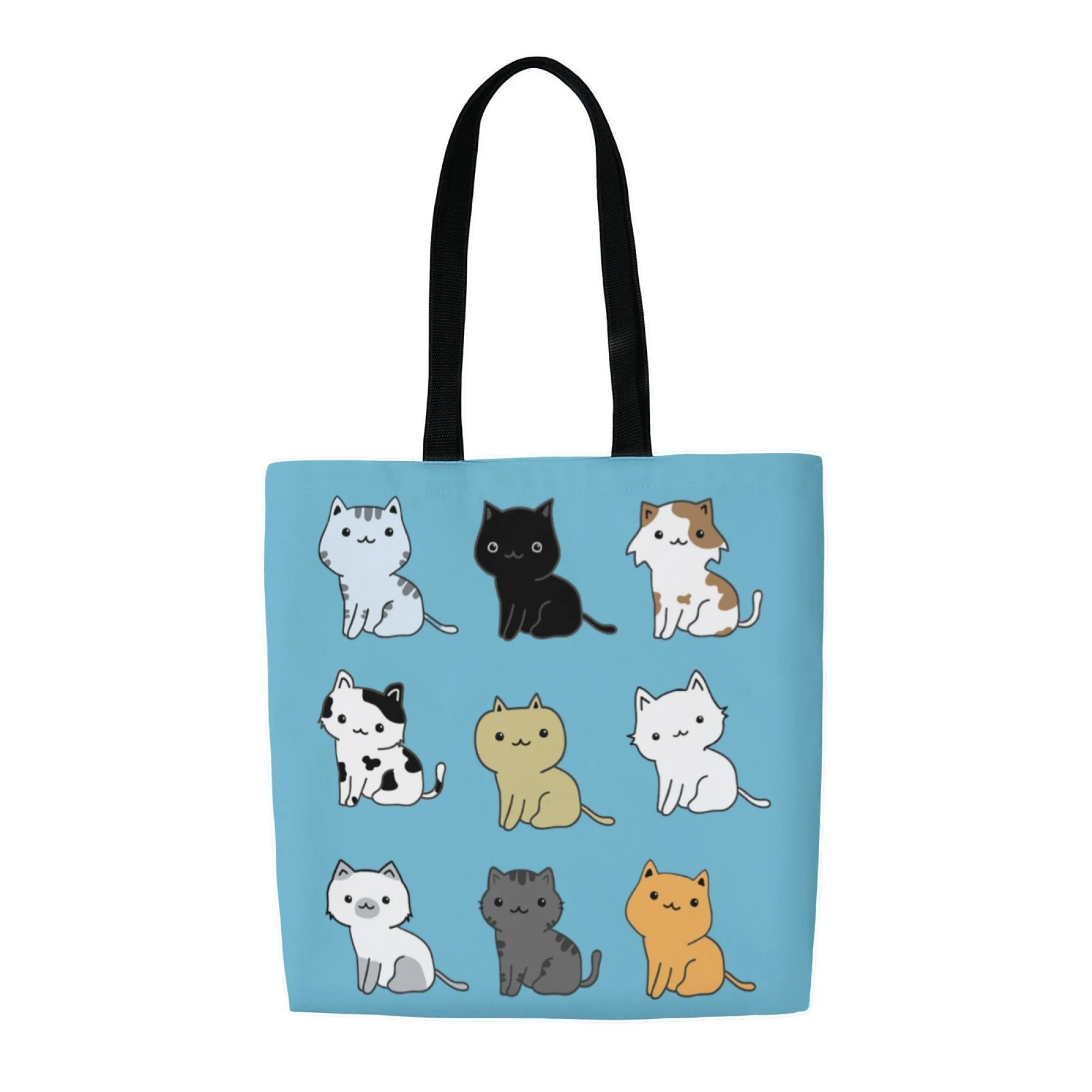 Экологичная холщовая большая сумка Kawaii с несколькими кошками, синяя милая сумка на плечо для женщин, многоразовая сумка, идеально подходит для продуктов и прогулок с котами
Экологичная холщовая большая сумка Kawaii с несколькими кошками, синяя милая сумка на плечо для женщин, многоразовая сумка, идеально подходит для продуктов и прогулок с котами