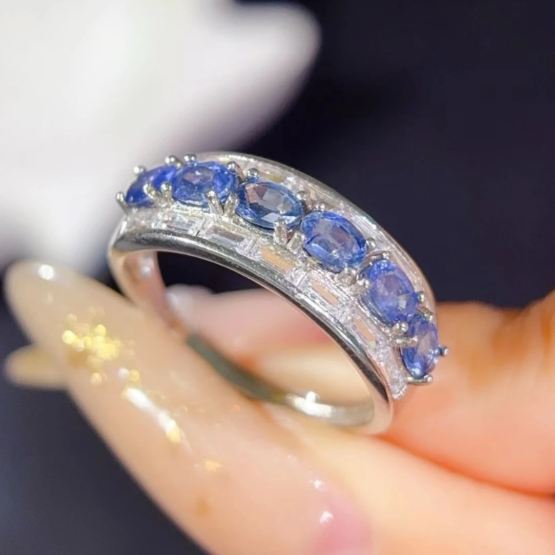 Luxury Natural Sapphire Ring with Certificate 3mm*4mm Sapphire Silver Jewelry 925 Silver September Birthstone Ring for Women
Luxury Natural Sapphire Ring with Certificate 3mm*4mm Sapphire Silver Jewelry 925 Silver September Birthstone Ring for Women