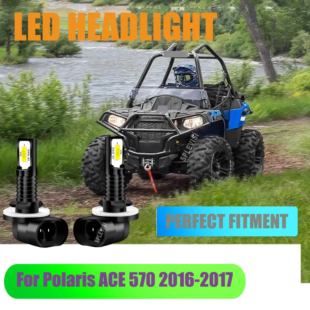 LED 6000K White Headlight Bulbs- High Brightness. Increased by 200% Conversion Lamp Kit Fit For Polaris ACE 570 2016 2017
LED 6000K White Headlight Bulbs- High Brightness. Increased by 200% Conversion Lamp Kit Fit For Polaris ACE 570 2016 2017