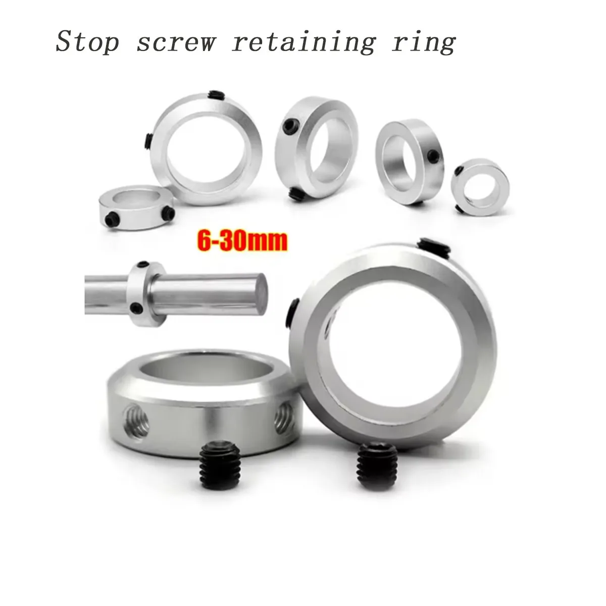 Aluminum Alloy Fixed Locking Limit Ring 6-30mm Diameter Stop Screw Type Shaft Collar with Screws Retainer Locator
Aluminum Alloy Fixed Locking Limit Ring 6-30mm Diameter Stop Screw Type Shaft Collar with Screws Retainer Locator