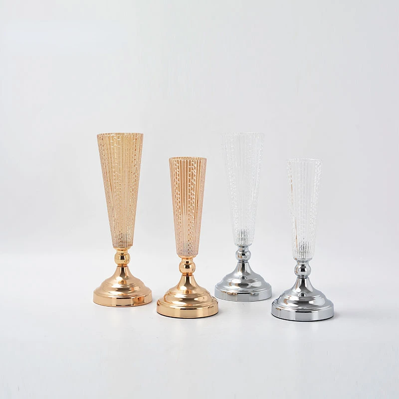 Nordic gold and silver wrought iron cone vase creative home glass hydroponic vase modern luxury decorative ornaments
Nordic gold and silver wrought iron cone vase creative home glass hydroponic vase modern luxury decorative ornaments