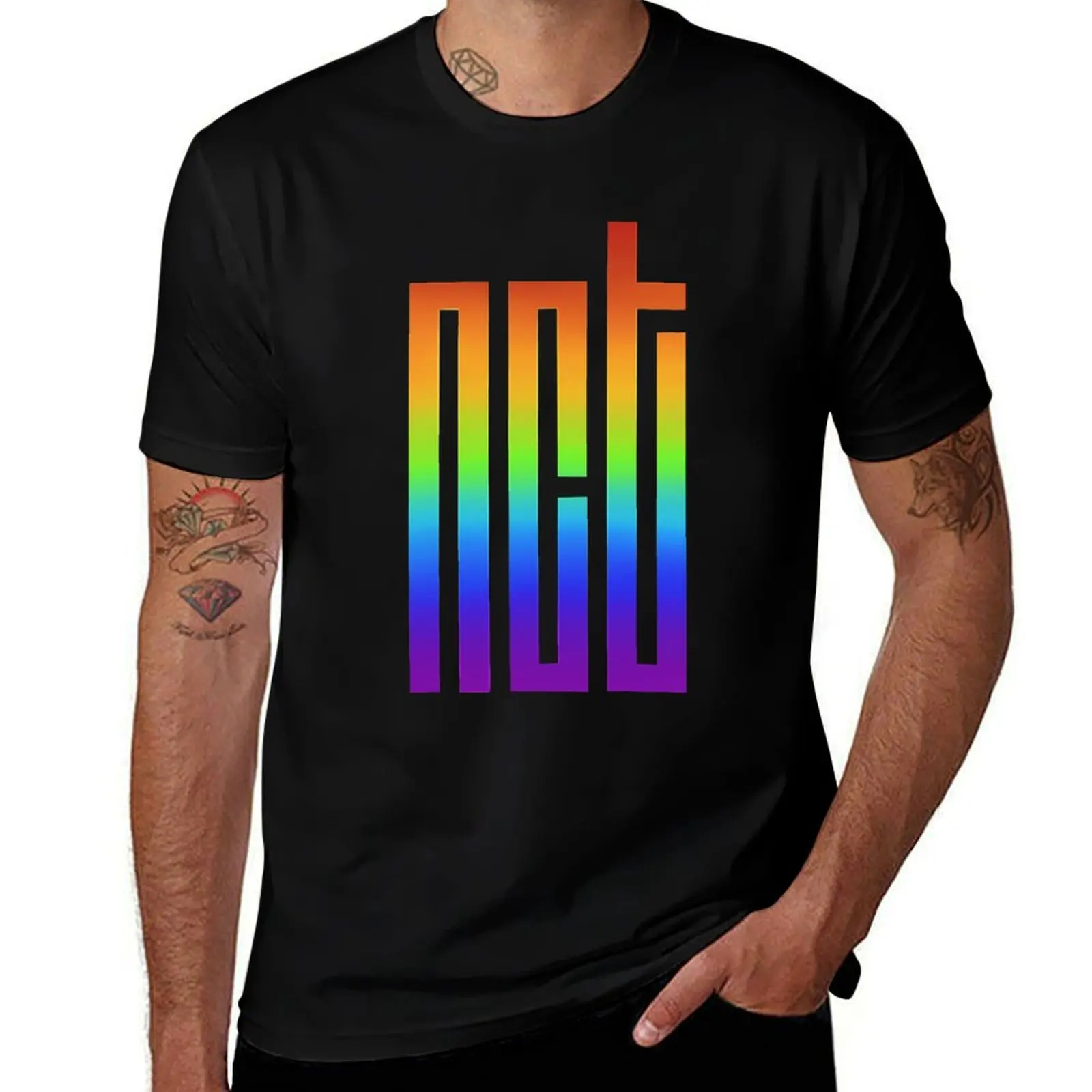 NCT Rainbow Logo T-Shirt vintage anime shirt blue lock anime shirt black t shirts for men
NCT Rainbow Logo T-Shirt vintage anime shirt blue lock anime shirt black t shirts for men