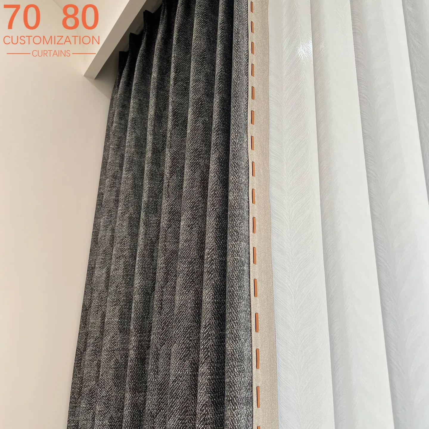 Cotton Linen Black Gray Jacquard Thickened Blackout Curtains for Living Room Bedroom Villa Customized Products
Cotton Linen Black Gray Jacquard Thickened Blackout Curtains for Living Room Bedroom Villa Customized Products