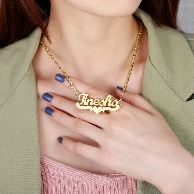 Customized Double Name Necklace Personalized Hip Hop Letter Necklace Stainless Steel Names Chain For Women Gothic Jewelry Gift
Customized Double Name Necklace Personalized Hip Hop Letter Necklace Stainless Steel Names Chain For Women Gothic Jewelry Gift